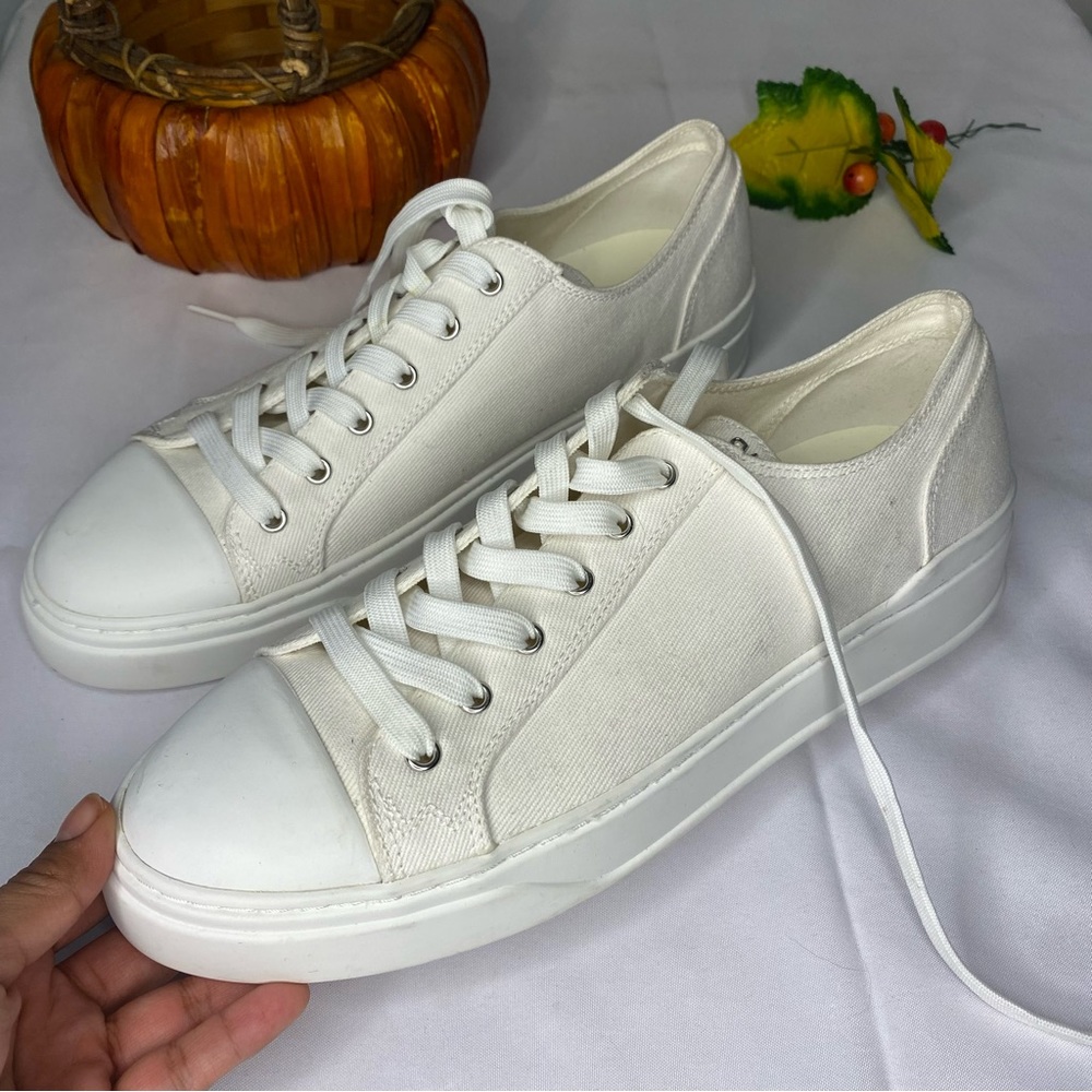 Stuart Weitzman Sammy Platform Canvas Low Top Sne… - image 6